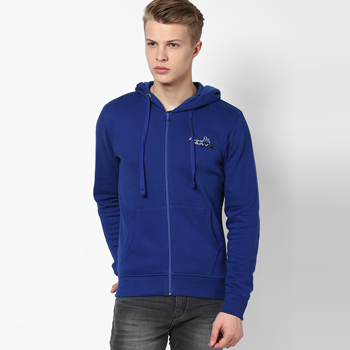 Solid Blue Sweat Jacket