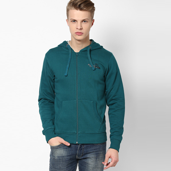 Solid Green Sweat Jacket